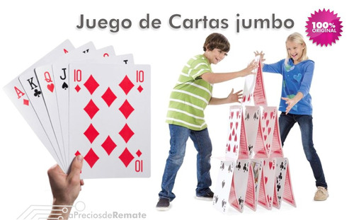 Imagen 8 de 9 de ¡ Juego De Cartas Poker Grande 18x12cm Ofertas Gigantes !!
