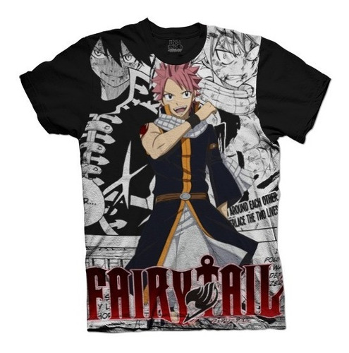 Camiseta Anime Fairy Tail Manga Comics