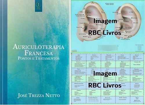 Kit Livro Aurículoterapia Francesa + Cartografia Auricular Francesa Trezza Netto