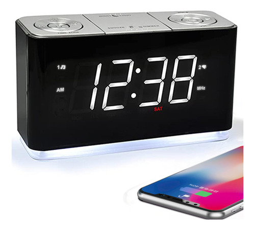 Itoma Radio Reloj Con Bluetooth, Reloj Despertador Con Panta