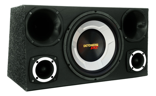 Caixa Trio Completa Sub 12 Detoner Bass+ 2 Driver + 2 Tweete