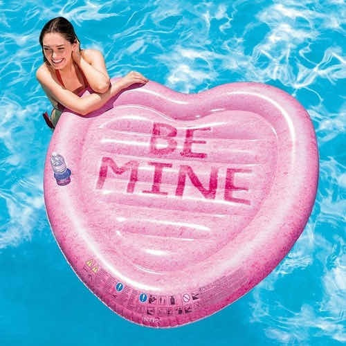 Colchon Salvavidas Inflable En Forma De Corazón Dulce Intex