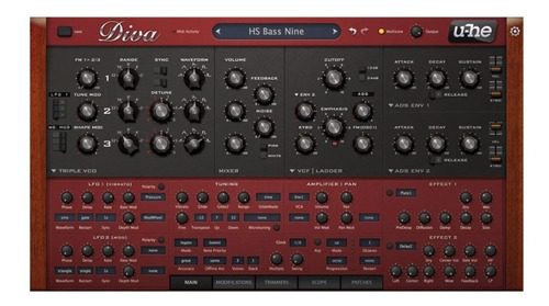 Imagen 1 de 2 de U-he Diva Synth -sintetizador Vst Plugin (windows Y Mac)