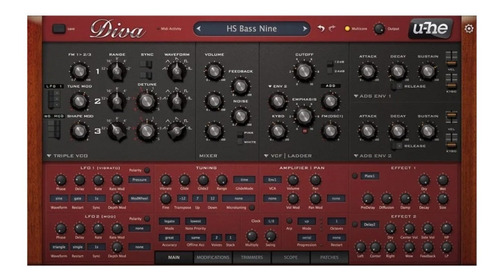 U-he Diva Synth -sintetizador Vst Plugin (windows Y Mac)