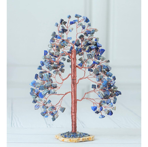Arbol De La Vida De Lapislazuli Con Base Para Hogar Lapis Lazuli (copper Wire)