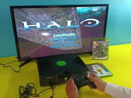 Consola Xbox Clásico Original Con Control, Cables Y Halo 1