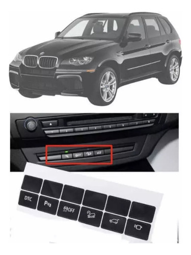 Restaura Sticker Botones Compatible Bmw X5 2007-2013