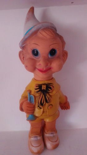 Figura Pinocho De Vinil Vintage Años 80s 30cm 