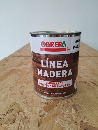 Barniz Para Madera Obrera 4l - Protección Y Brillo Ideal Brillante