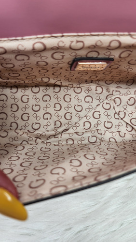 Bolsa Guess Sg970723 Nueva 100 % Original Con Etiqueta Rosa Estampado Oro Rosa
