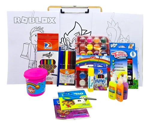 Atril Super Kit Arte Set Niños Infantil Roblox