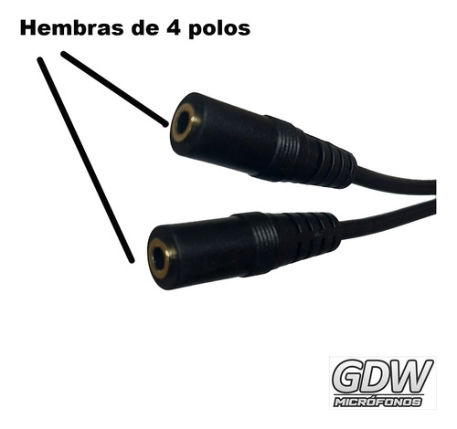 Adaptador Spliter Jack 4 Polos Entrada A 2 Auric/micrófono