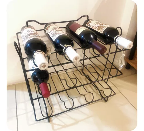 Bodega Negra Cava Vinoteca Organizador De Vinos 12 Botellas