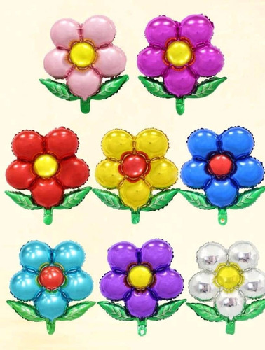 Globos De Flores (pqte De 8 Unidades) 