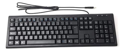 Teclado Idioma Portugués Europeo Con Cable Usb Negro Windows