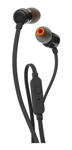 Fone De Ouvido Original Jbl T110  Preto In Ear Com Microfone