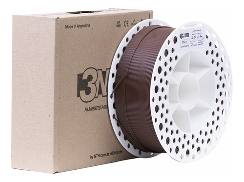 Filamento 3n3 PLA+ 3NMax 1.75mm 1kg Macrotec color chocolate