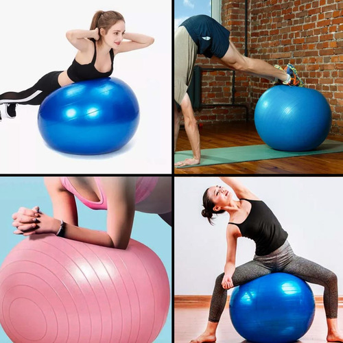 Pelota De Pilates Yoga 65cm + Inflador Fitness Fisioterapia