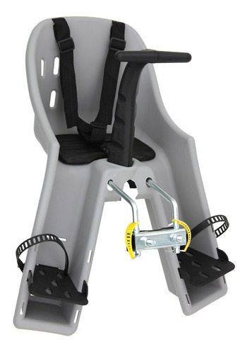 Imagem 1 de 6 de Cadeirinha Dianteira Para Bicicleta Baby Bike Kalf Cinza