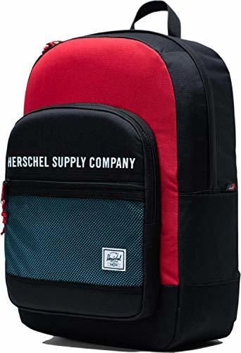 Morral Casual - Herschel Supply **** Negro - Rojo - Botón De