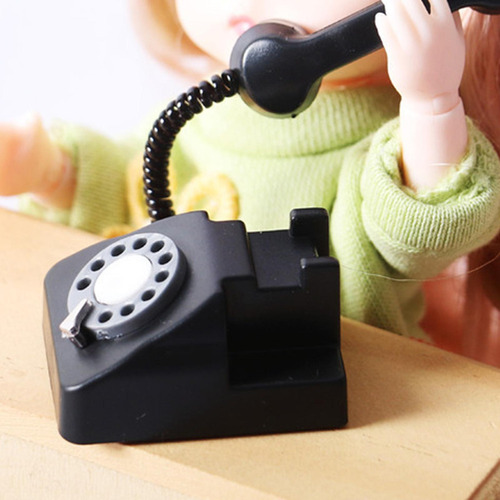 Modelo De Telefone Em Miniatura Retrô Escala 1/12 Pretend