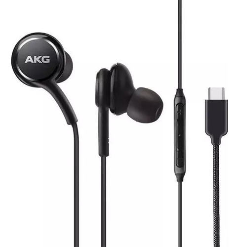  Audífonos In-ear Manos Libres Tipo C Para Samsung Akg Negro