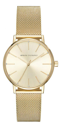 Relógio Ax-armani Exchange Aço Inoxidável Ax5536b1 Cor Da Correia Dourado Cor Do Bisel Dourado Cor Do Fundo Dourado