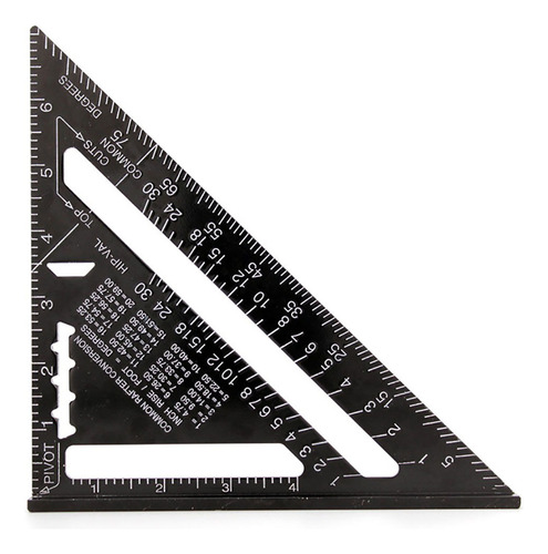 Regla Triangular Negra, Regla Negra En Ángulo Recto En Pulga