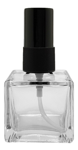 5 Vidros Cubo 30 Ml Para Perfume Válvula Spray Preta