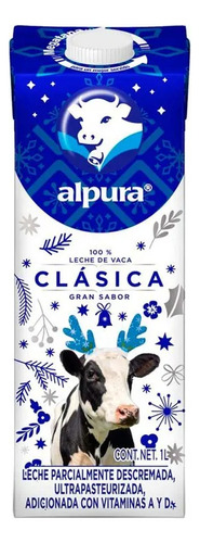 18 Pack De Leche Entera Clasica Alputa 1 Litro
