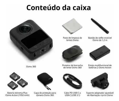 DJI Osmo 360 Adventure Combo | Parcelamento sem juros