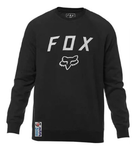 Jm Buzo Fox Legacy Crew Negro Cuello Redondo Casual Black