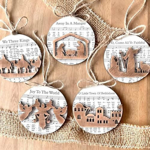 Decoración Navideña De Madera, Decoración Del Árboldenavidad