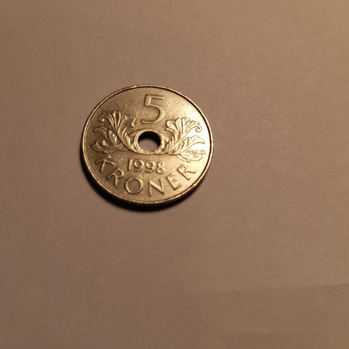 Monedas Noruegas 5 Coronas Lote De  3 De  1998