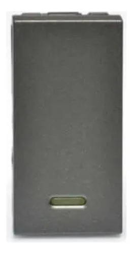 Módulo Interruptor Simples 16a 250v C/visor Para Led Arteor Cor Cinza-escuro Corrente nominal 16 A