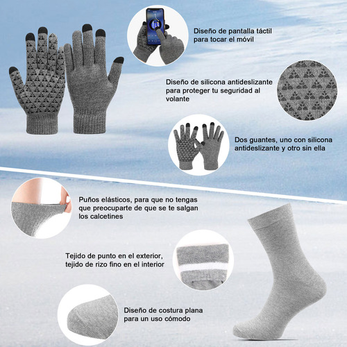 Wang Gorro Bufanda Guantes Calcetines Con Térmico Forro