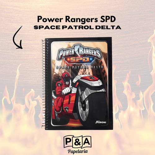 Caderno 1x1 Capa Dura Foroni 96 Folhas Power Rangers S.p.d