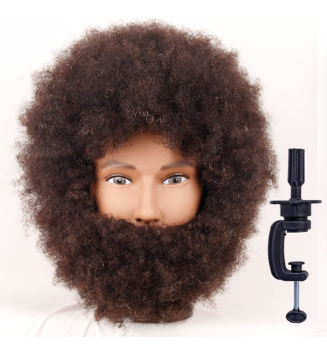 Newshair Cabeza De Maniqui Macho Afro De 8 Pulgadas Para Tre