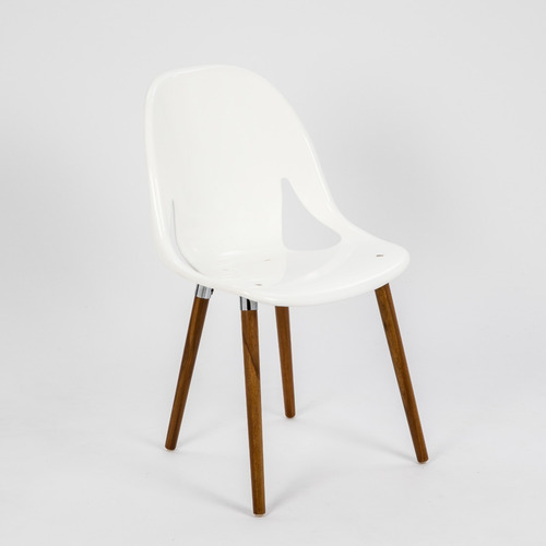 Silla Nina Wood Patas Madera Diseño Eames Sillas Baires4 Estructura De La Silla Patas De Madera Asiento Asiento Plástico Blanco Diseño De La Tela No Tiene Tela