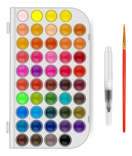 Rkqoa Juego Pintura Acuarela Lavable 48 Color Una Paleta Un