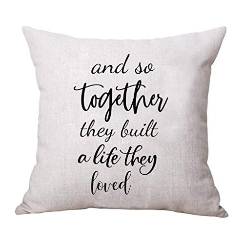 Funda De Cojín Mensaje  And So Together They Built Lif...