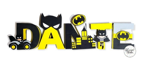 Letras 3d Batman | Superhéroes | Decoración Mesa Candy Bar