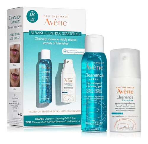 Cleanance Blemish Control Kit: Serum + Limpiador. Avène