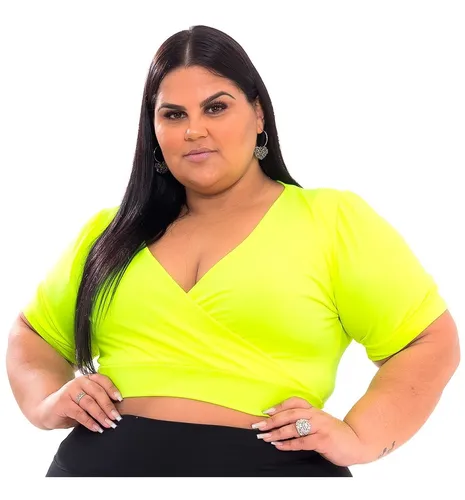 Top Plus Size Calvin Klein Cropped Feminino - Top Cropped