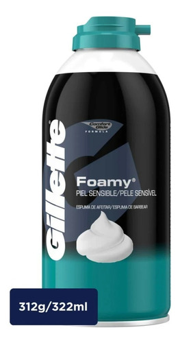 Gillette Espuma Afeitar Foamy Piel Sensible 322 Ml