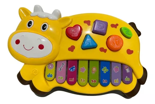 Brinquedo teclado infantil com som dos animais e música