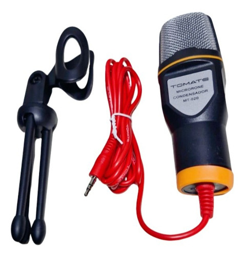 Microfone Para Gravação Profissional Com Tripé Cor Preto