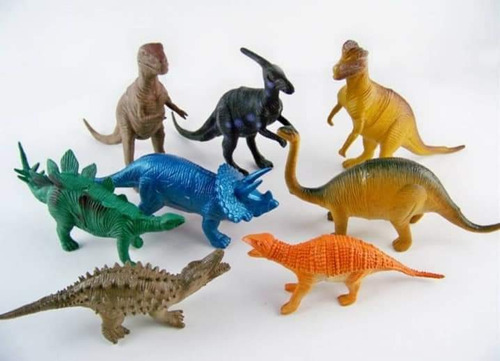 Juego De Dinosaurios De Gomas 8 Pcs, Juguetes Para Niños