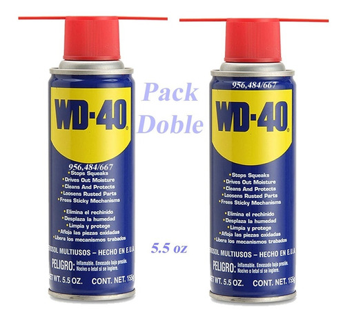 Lubricante Multiuso Wd40 Pack Doble 5.5 Oz, 155gr. 191ml  
