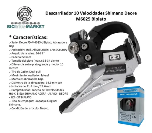 Descarrilador shimano deore biplato sale